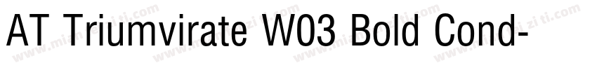 AT Triumvirate W03 Bold Cond字体转换